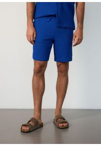 Reserved - Muślinowe szorty - niebieski. Kolor: niebieski #1