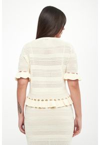 Twinset Milano - Sweter damski ażurowy TWINSET. Wzór: ażurowy #4