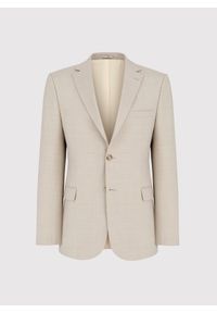 Pako Lorente - PAKO LORENTE - Beżowa marynarka garniturowa. Kolor: beżowy. Materiał: wiskoza, poliester, elastan. Styl: młodzieżowy #3
