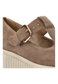 Brązowe Półbuty Armodo Zamszowe Buty Damskie Na Platformie. Kolor: brązowy. Materiał: zamsz. Obcas: na platformie. Styl: elegancki, klasyczny #6