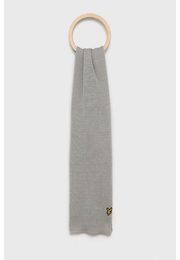 Lyle & Scott - Szalik. Kolor: szary. Materiał: dzianina, poliester