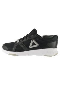Buty do chodzenia damskie Reebok Flexile. Zapięcie: sznurówki. Kolor: wielokolorowy, czarny, szary, brązowy. Materiał: guma, syntetyk, tkanina, materiał. Szerokość cholewki: normalna. Sport: turystyka piesza