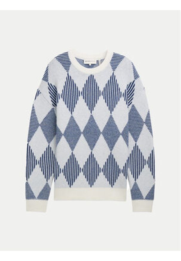 Tom Tailor Denim Sweter 1043026 Niebieski Regular Fit. Kolor: niebieski. Materiał: syntetyk