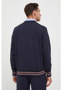 Armani Exchange bluza męska kolor granatowy z aplikacją. Kolor: niebieski. Materiał: bawełna. Wzór: aplikacja. Styl: klasyczny #2