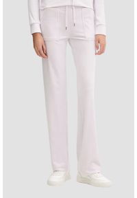 Juicy Couture - JUICY COUTURE Różowe spodnie dresowe damskie Layla Low Rise, Rozmiar XS. Stan: obniżony. Kolor: różowy. Materiał: dresówka #4