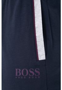 BOSS - Boss Spodnie piżamowe męskie kolor granatowy gładkie. Kolor: niebieski. Wzór: gładki #2