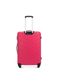Wittchen - Duża walizka z ABS-u z deseniem. Kolor: różowy. Materiał: materiał, guma. Styl: elegancki, klasyczny #7