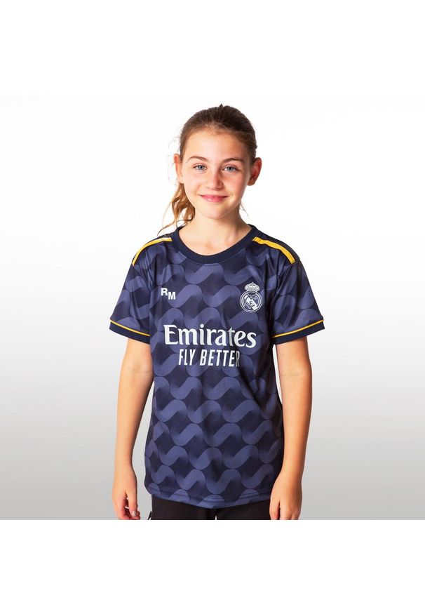 Koszulka piłkarska dla dzieci Real Madrid. Kolor: niebieski. Sport: piłka nożna