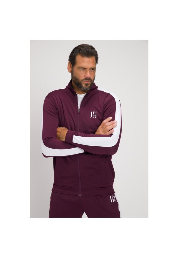 JAY-PI - Męska Bluza dresowa Odzież fitness stójka do 8XL. Typ kołnierza: kołnierzyk stójkowy. Kolekcja: plus size. Kolor: fioletowy. Materiał: poliester, materiał. Sport: fitness