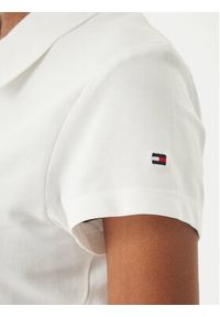 TOMMY HILFIGER - Tommy Hilfiger Polo 1985 Logo WW0WW49259 Biały Slim Fit. Typ kołnierza: polo. Kolor: biały. Materiał: bawełna #5
