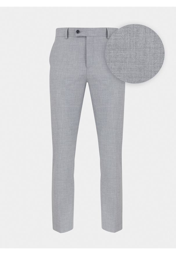 Pako Lorente - PAKO LORENTE – Szare spodnie garniturowe P22SF-6G-006-S-S. Kolor: szary. Materiał: poliester, wiskoza, elastan. Wzór: gładki. Styl: elegancki