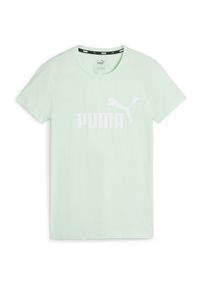Koszulka damska Puma ESS Logo Tee. Kolor: wielokolorowy, zielony. Materiał: bawełna