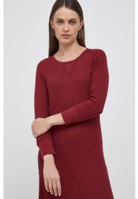 Polo Ralph Lauren sukienka bawełniana kolor bordowy maxi rozkloszowana. Typ kołnierza: polo. Kolor: czerwony. Materiał: bawełna. Długość rękawa: raglanowy rękaw. Typ sukienki: rozkloszowane. Styl: klasyczny. Długość: maxi #6