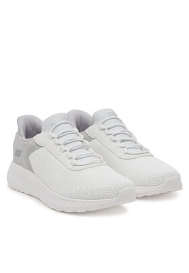 skechers - Skechers Sneakersy Bobs Squad Chaos-Tough Walk 118303/OFWT Biały. Kolor: biały. Materiał: materiał