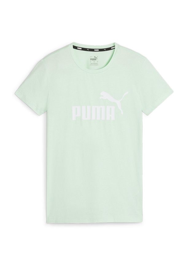 Koszulka damska Puma ESS Logo Tee. Kolor: zielony, wielokolorowy. Materiał: bawełna