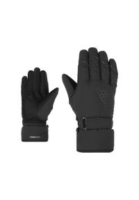 Ziener - Rękawice narciarskie damskie ZIENER Kisar Aquashield. Kolor: czarny. Sezon: zima. Sport: narciarstwo #1