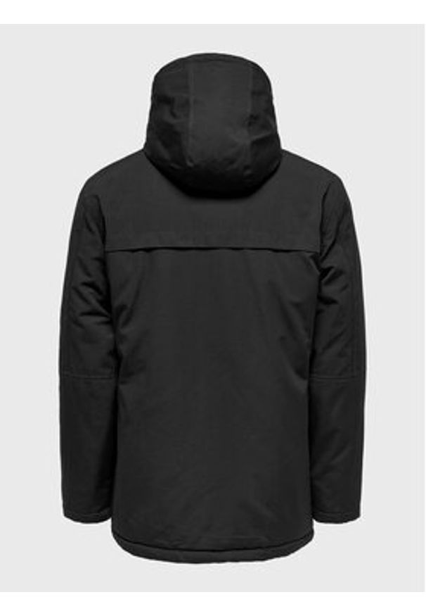 Only & Sons Parka Jayden 22022654 Czarny Regular Fit. Kolor: czarny. Materiał: syntetyk