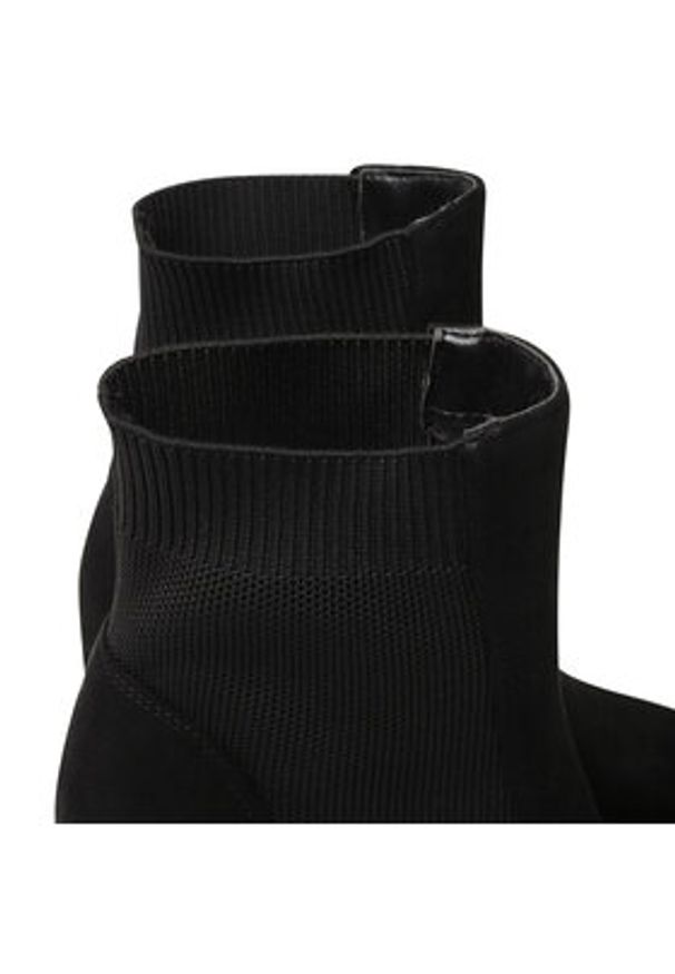 DeeZee Botki WYL2299-10 Czarny. Kolor: czarny. Materiał: materiał