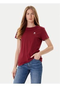 BOSS T-Shirt C_Esogo_3 50545288 Bordowy Regular Fit. Kolor: czerwony. Materiał: bawełna