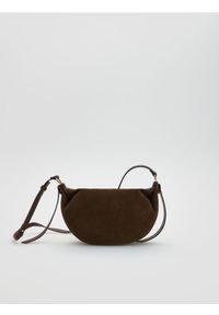 Reserved - Zamszowa torebka - ciemnobrązowy. Kolor: brązowy. Materiał: zamszowe #1