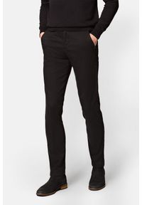 Lancerto - Spodnie Czarne z Bawełną Chino Dennis. Kolor: czarny. Materiał: bawełna, elastan #1