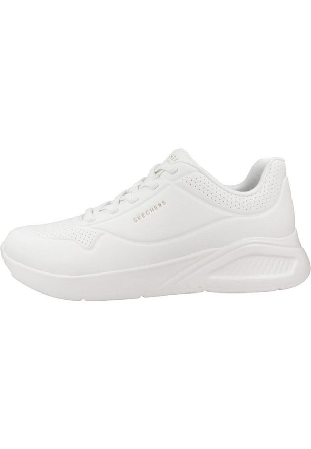 skechers - Buty do chodzenia damskie Skechers Uno Lite. Kolor: biały. Materiał: syntetyk, materiał. Szerokość cholewki: normalna. Sport: turystyka piesza
