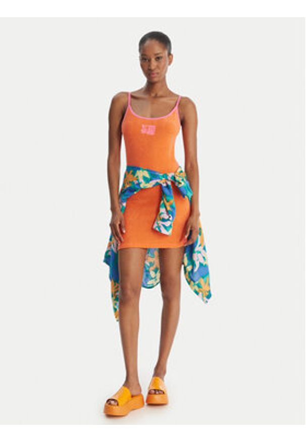 Billabong Sukienka letnia Sunkiss EBJFD03001 Pomarańczowy Slim Fit. Kolor: pomarańczowy. Materiał: bawełna. Sezon: lato