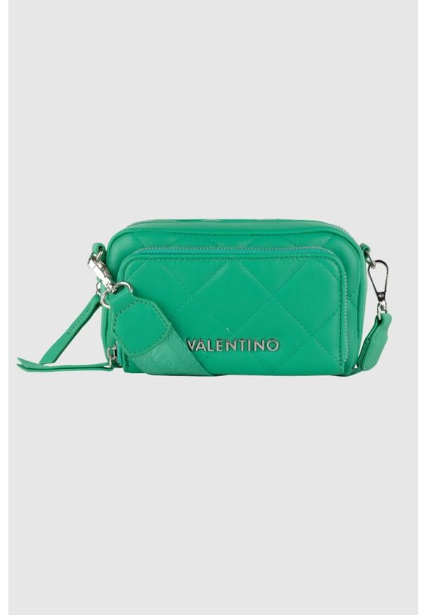Valentino by Mario Valentino - VALENTINO Zielona pikowana torebka ocarina recycle haversack. Kolor: zielony. Materiał: pikowane