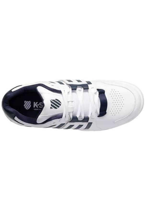 Buty do tenisa męskie K-Swiss Accomplish Iv Allcourt. Kolor: wielokolorowy, szary. Materiał: materiał, syntetyk. Szerokość cholewki: normalna. Sport: tenis