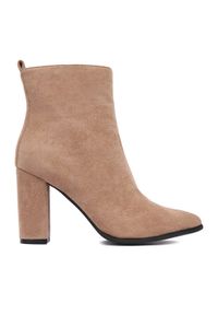 DeeZee Botki E-5133-6 Beżowy. Kolor: beżowy. Materiał: materiał #1