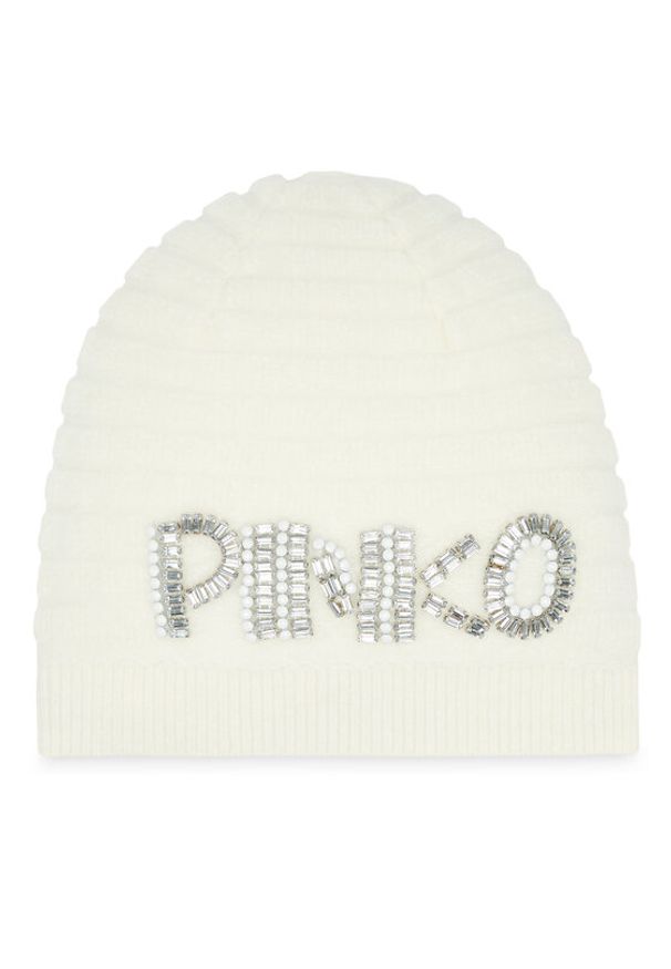 Pinko Czapka Caimano 101570 A117 Biały. Kolor: biały. Materiał: materiał, akryl