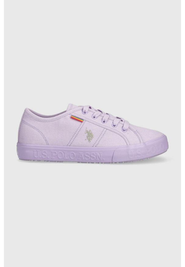 U.S. Polo Assn. tenisówki MAREW damskie kolor fioletowy. Nosek buta: okrągły. Zapięcie: sznurówki. Kolor: fioletowy. Materiał: guma