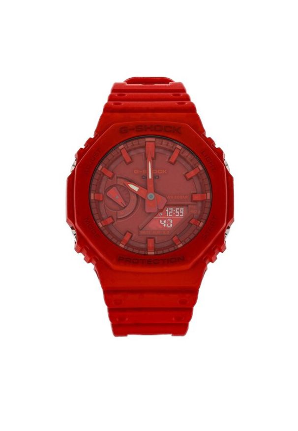 G-Shock Zegarek GA-2100-4AER Czerwony. Kolor: czerwony