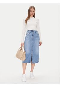 Tommy Jeans Spódnica jeansowa Claire Midi Skirt Bi8036 DW0DW21292 Niebieski Regular Fit. Kolor: niebieski. Materiał: bawełna #5