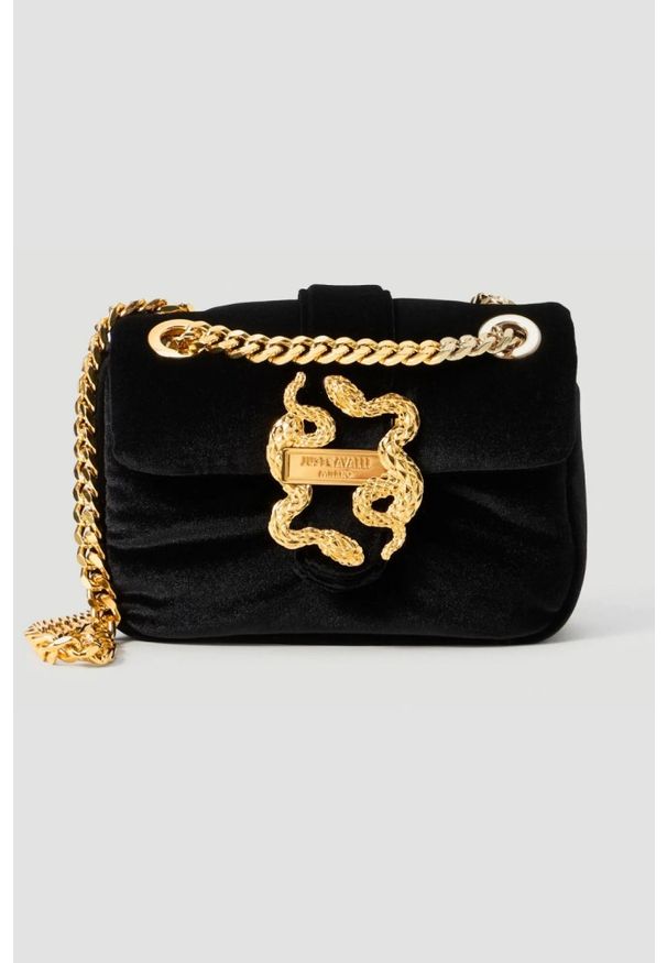 Just Cavalli - JUST CAVALLI Czarna damska torebka Iconic Snakes Puffy Style 3. Kolor: czarny