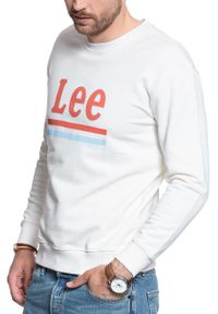 Lee - LEE BLUZA LEE BLUZA STRIPE SWS ECRU L82OSPNQ. Wzór: nadruk #5