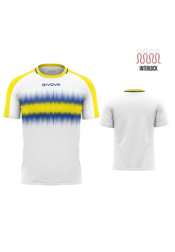 Givova Sport T-shirt Geel-Royal L - Oddychowy i Lekki. Kolor: niebieski, żółty, wielokolorowy. Materiał: poliester. Sport: fitness, kolarstwo, joga i pilates