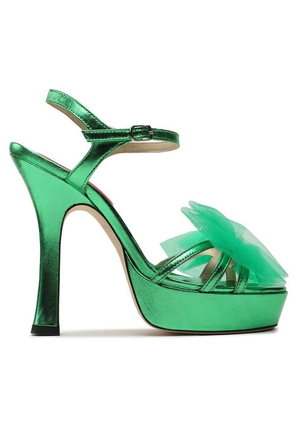 Sandały Custommade. Kolor: zielony