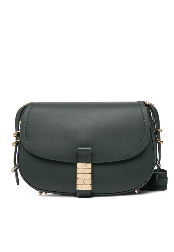 Pinko - PINKO Torebka Saddle Mini PE PLTT 103831 A270 Zielony. Kolor: zielony. Materiał: skórzane