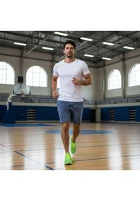Męskie Krótkie Spodenki Dresowe (Szorty) - Pako Jeans - Niebieskie. Kolor: niebieski. Materiał: bawełna. Długość: krótkie. Sezon: lato. Styl: sportowy #2