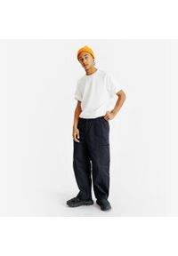 Decathlon - Spodnie 7/8 damskie Lifetech Woven. Kolor: czarny. Materiał: poliester, bawełna, materiał #2