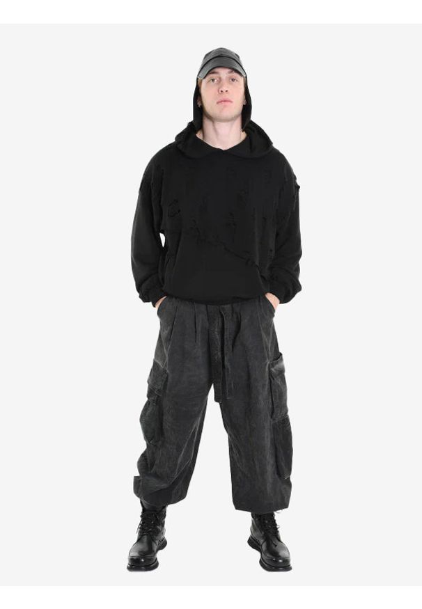 La Haine Inside Us Bluza Unisex | 3M M1162 | Mężczyzna | Czarny. Typ kołnierza: kaptur. Kolor: czarny. Materiał: bawełna. Wzór: aplikacja. Styl: elegancki