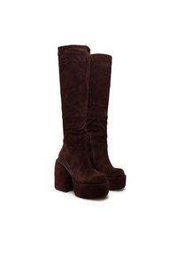 Naked Wolfe Kozaki Space Brązowy. Kolor: brązowy. Materiał: skóra, zamsz #5