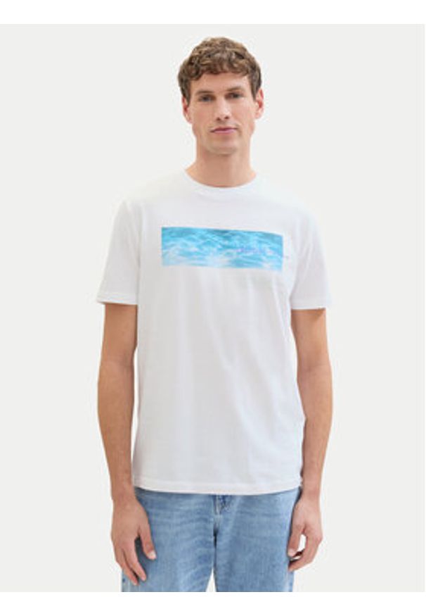 Tom Tailor Denim T-Shirt 1042045 Biały Regular Fit. Kolor: biały. Materiał: bawełna
