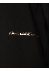 Karl Lagerfeld - KARL LAGERFELD Bluza 705463 551900 Czarny Regular Fit. Typ kołnierza: dekolt w karo. Kolor: czarny. Materiał: bawełna #4