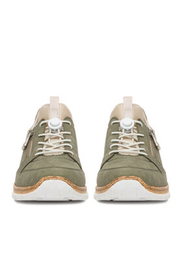 Rieker Półbuty N42G0-52 Zielony. Kolor: zielony. Materiał: materiał