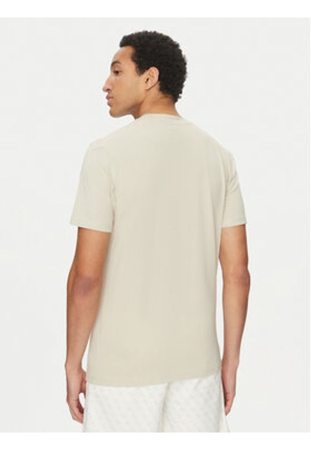 Guess T-Shirt Z2YI12 JR06K Beżowy Regular Fit. Kolor: beżowy. Materiał: bawełna