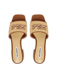 Karl Lagerfeld - KARL LAGERFELD Klapki Petalo II KL80700A Beżowy. Kolor: beżowy. Materiał: materiał #3