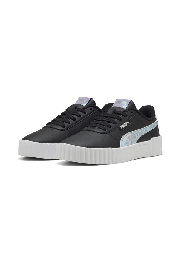 Puma - Młodzieżowe sneakersy Carina 3.0 Space Belle PUMA Black Cool Blue. Kolor: czarny, niebieski, wielokolorowy. Sport: tenis