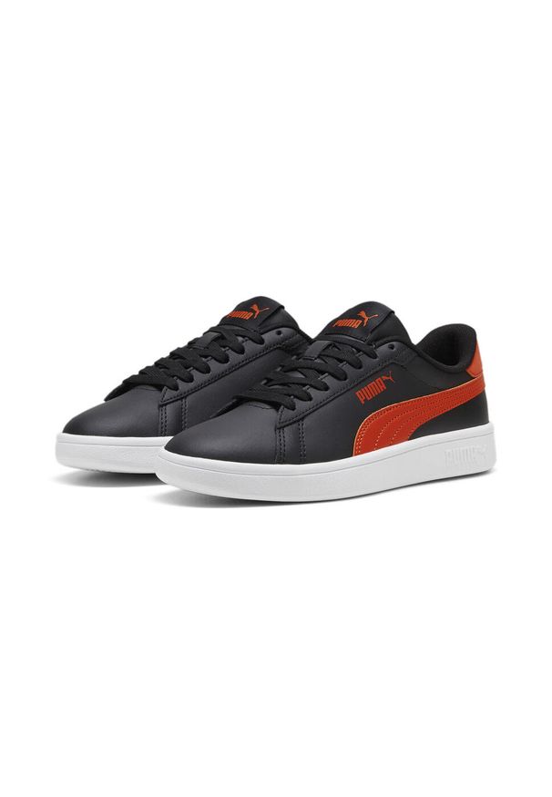 Puma - Młodzieżowe skórzane sneakersy Smash 3.0 PUMA. Zapięcie: sznurówki. Kolor: czerwony, wielokolorowy, czarny. Materiał: skóra. Szerokość cholewki: normalna. Sport: turystyka piesza